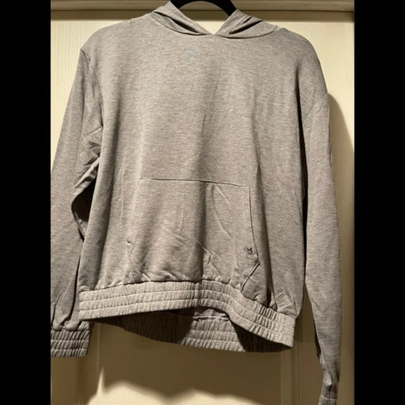 Joe's Jeans Kangaroo Pocket Smocked Hoodie, Grey - Picture 6 of 6